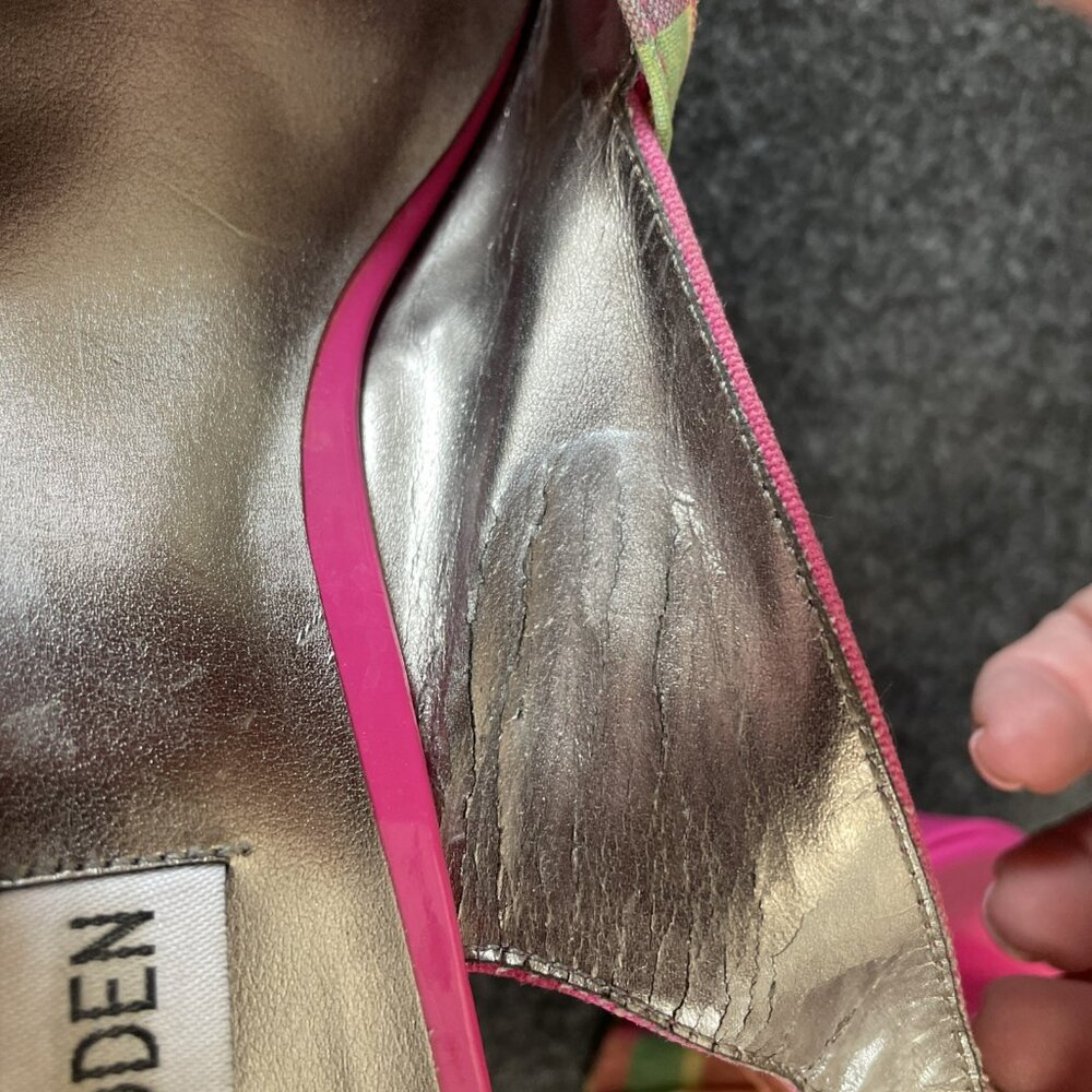 Woman's pink strappy Steve Madden high heals P-CINDY 6.5 - Picture 14 of 16